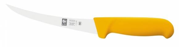 Нож обвалочный 150/290 мм. изогнутый (жесткое лезвие) желтый Poly Icel 24300.3855000.150 Нож обвалочный 150/290 мм. изогнутый (жесткое лезвие) желтый Poly Icel 24300.3855000.150