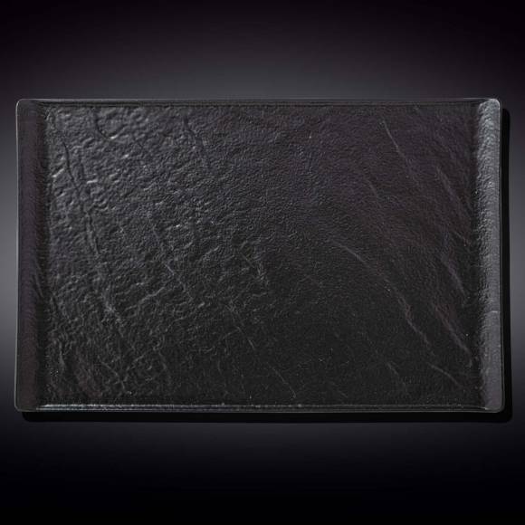 Блюдо прямоугольное 380х245мм Wilmax WL-661111/A черное /2/12/