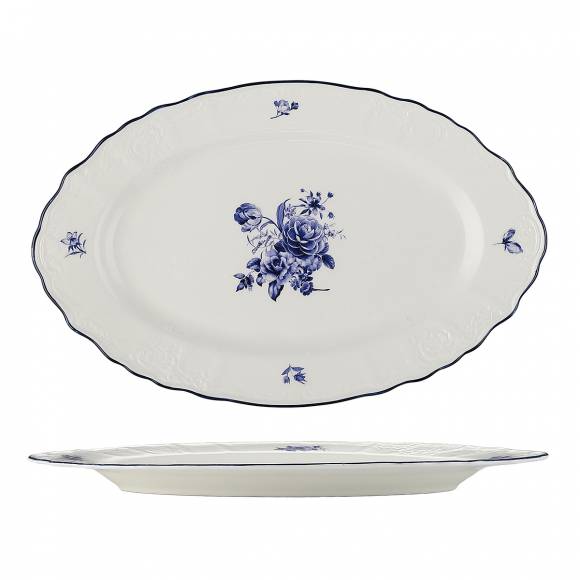 Блюдо овальное 36*22 см Blue Flower P.L. Proff Cuisine 	NY-YQA4706-OP-M-14X6 /6/ Блюдо овальное 36*22 см Blue Flower P.L. Proff Cuisine 	NY-YQA4706-OP-M-14X6 /6/