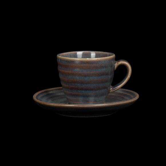 Кофейная пара 90 мл Corone Terra сине-коричневый 4626F/4627F