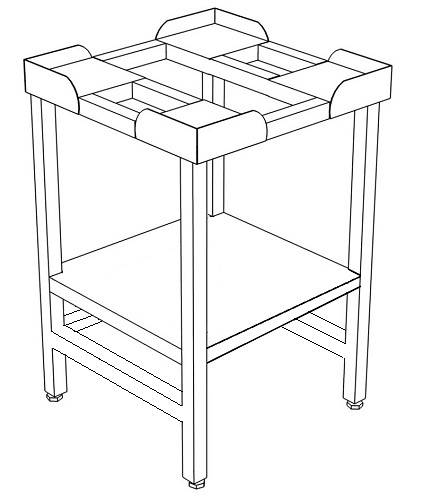 ППУ Подставка с полкой усиленная 500*500*850 ППУ Подставка с полкой усиленная 500*500*850