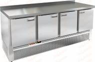 Стол холодильный Hicold GNE1111/TN W 4 двери, корпус пластификат (агрегат внизу) Стол холодильный Hicold GNE1111/TN W 4 двери, корпус пластификат (агрегат внизу)