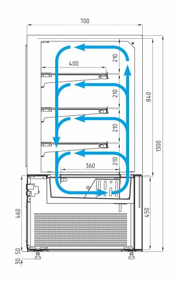 Витрина холодильная кондитерская КС71-130 VV 1,2-1 9005 Витрина холодильная кондитерская КС71-130 VV 1,2-1 9005