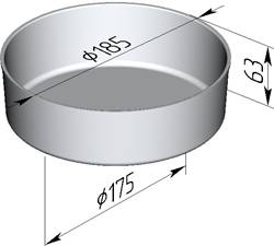 Форма для хлеба Спика круглая (185 х 175 х 63 мм) Форма для хлеба Спика круглая (185 х 175 х 63 мм)