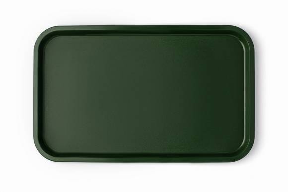 Поднос прямоугольный 52,5x32,5см темно-зеленый поверхность шагрень (414) MGprof 1737