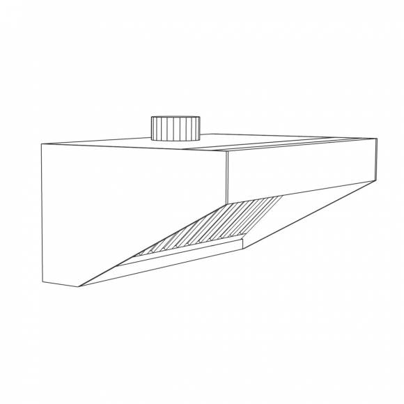 Зонт вытяжной пристенный Г-образный 1300*1200 Зонт вытяжной пристенный Г-образный 1300*1200