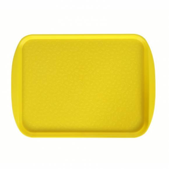 Поднос прямоугольный 41,5х30,5см с ручками желтый [7011]