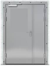 Распашная дверь двухств. технологическая РДДТ(ОН)-1400.2300-40  рама угловая, доводчик