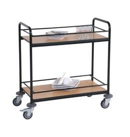 Тележка сервировочная ОЛДАК нерж. 2 полки из ламината 550х950мм, с рамками ТО 36 Тележка сервировочная ОЛДАК нерж. 2 полки из ламината 550х950мм, с рамками ТО 36