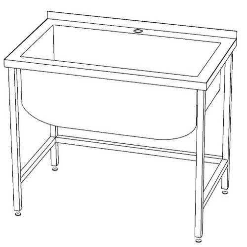 ВМ1 Ванна моечная сварная 1-а секционная 1000*800*850 гл.400 с бортом ВМ1 Ванна моечная сварная 1-а секционная 1000*800*850 гл.400 с бортом