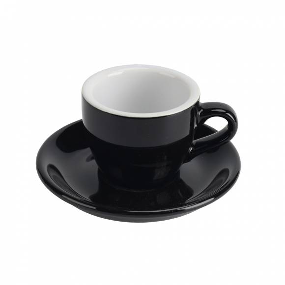 Кофейная пара 80мл черная Barista  P.L. HJ13083-80SET-WC-BC /6/ Кофейная пара 80мл черная Barista  P.L. HJ13083-80SET-WC-BC /6/