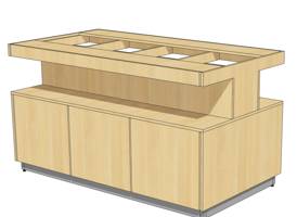 RD2 МОНТ 1300х1000х862 Модуль-основа с нишей для тарелок Островная RD2 МОНТ 1300х1000х862 Модуль-основа с нишей для тарелок Островная