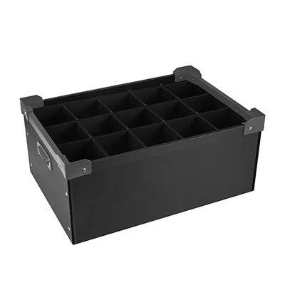 Ящик для барного стекла 15 ячеек d=10/h=20cm, H=225*W373*L540 mm P.L.- Barbossa GLSG0010 SUB