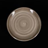 Тарелка мелкая 255мм  Corone Nature серо-коричневая /12/