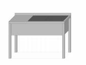 СП2ВМ стол производственный с 2-мя ваннами 1600*600*850 гл.450 мм с бортом