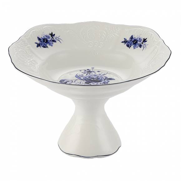 Блюдо десертное на ножке 31 см Blue Flower P.L. Proff Cuisine NY-YQA4706-FB-31CM Блюдо десертное на ножке 31 см Blue Flower P.L. Proff Cuisine NY-YQA4706-FB-31CM