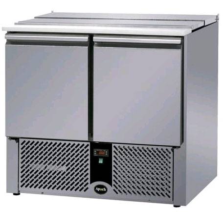 Стол холодильный для салатов 2-дверный Apach S02E телескопическая крышка статика Стол холодильный для салатов 2-дверный Apach S02E телескопическая крышка статика