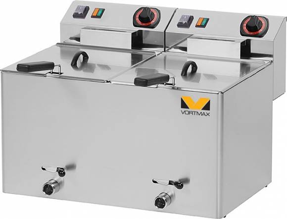 Фритюрница 8л+8л Vortmax F2 Е R8 tap с кранами