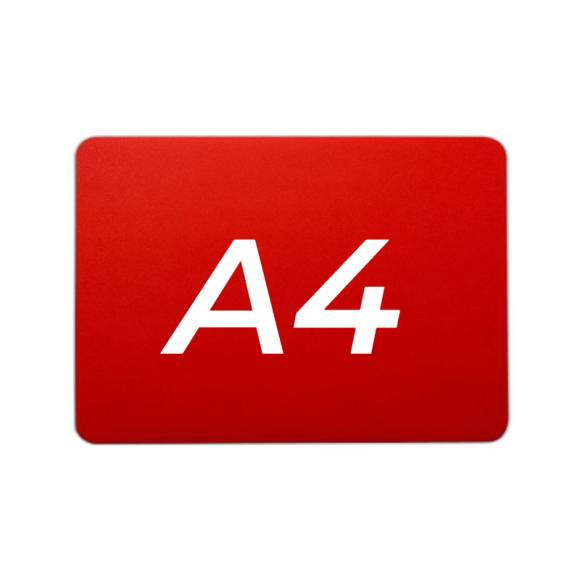 Табличка меловая без подставки красная А4 297*210 мм.