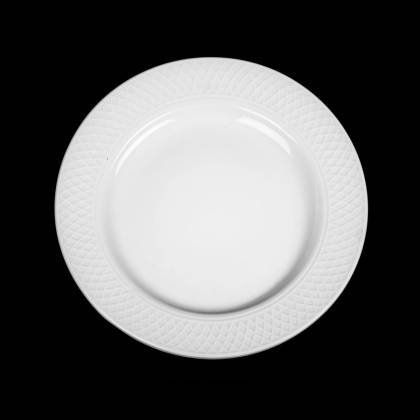 Тарелка мелкая 315мм с орнаментом Corone Palazzo фарфор белый LQ-QK15078G фк061 Тарелка мелкая 315мм с орнаментом Corone Palazzo фарфор белый LQ-QK15078G фк061