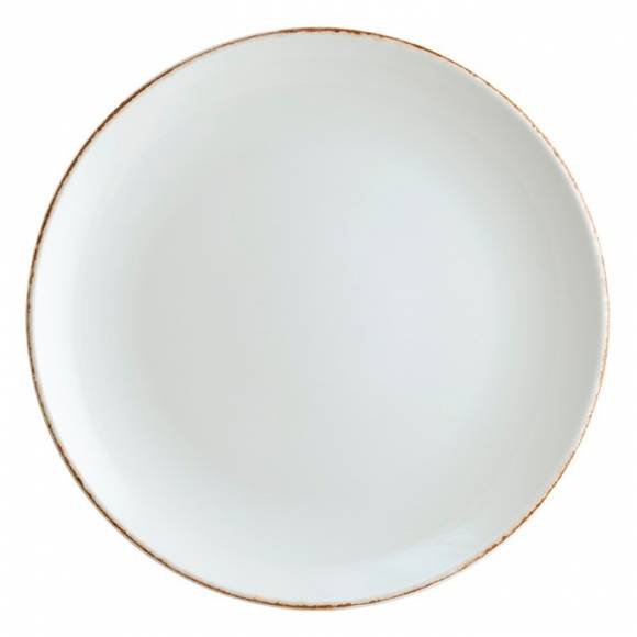 Тарелка плоская 230 мм фарфор Gourmet Retro Bonna E100GRM23DZ коричневый край b