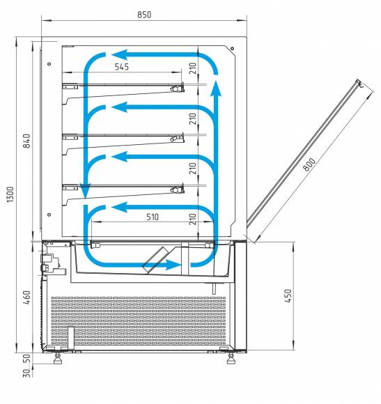 Витрина холодильная кондитерская КС84-130 VV 1,2-1 9005 Витрина холодильная кондитерская КС84-130 VV 1,2-1 9005