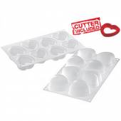 Форма силиконовая Сердце мини+вырубка (1 шт.) AMORINI