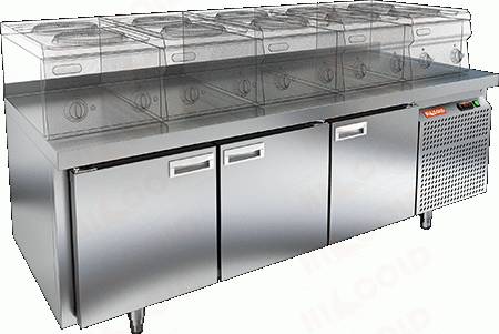 Стол холодильный HICOLD SN 111/TN LT 3 двери  Стол холодильный HICOLD SN 111/TN LT 3 двери