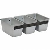 ФОРМА ХЛЕБНАЯ алюм. литая №11А  170х95х90мм. 3-секционная ФОРМА ХЛЕБНАЯ алюм. литая №11А  170х95х90мм. 3-секционная