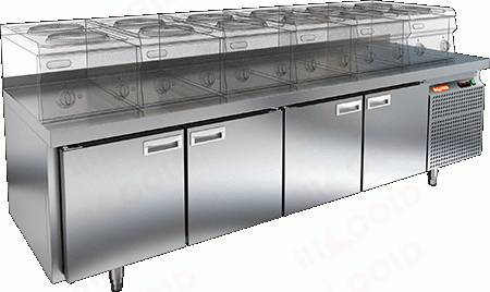 Стол холодильный HICOLD SN1111/TN LT 4 двери  Стол холодильный HICOLD SN1111/TN LT 4 двери
