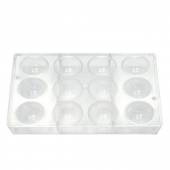 Форма для шоколада Полусфера поликарбонат 12 ячеек (d5/h2,5) прозрачная 73038032 Форма для шоколада Полусфера поликарбонат 12 ячеек (d5/h2,5) прозрачная 73038032