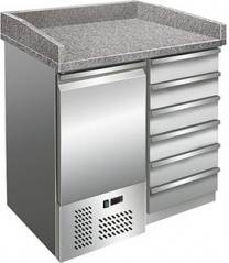 Стол холодильный пиццерийный GN 1/1 серия 700 столешница и бортик из гранита Koreco SPZ4001 8922