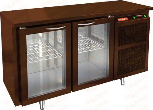 Стол холодильный Hicold BNG 11 HT BAR 2 стеклянные двери, корпус пластификат