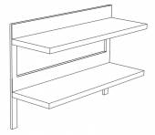 ПК2 полка производственная 2-х уровневая 500*450 с бортом ПК2 полка производственная 2-х уровневая 500*450 с бортом