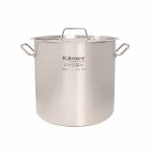 Котел нерж. 25л Kukmara диаметром 35см, с металлической крышкой