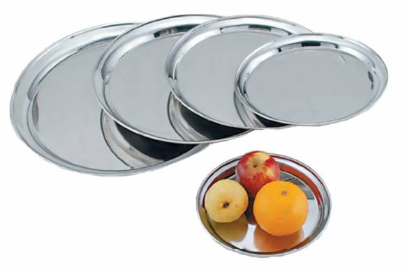 Поднос сервировочный круглый 45см Eksi STR18 нерж. Поднос сервировочный круглый 45см Eksi STR18 нерж.