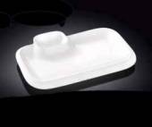 Блюдо прямоугольное 255х150мм с соусником Wilmax WL-992574 /6/36/