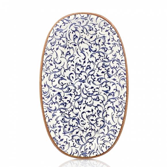 Блюдо овальное 24*14 см фарфор Tinta Edera By Bone 	TN-ED-ZT-24-OV /6/ Блюдо овальное 24*14 см фарфор Tinta Edera By Bone 	TN-ED-ZT-24-OV /6/