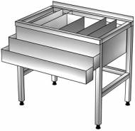 Барная станция 1300*600(800)*850, с бортом, двойной рельсой нерж. Барная станция 1300*600(800)*850, с бортом, двойной рельсой нерж.
