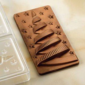 Форма д/шок. "Chocolate Bar Xmas night" 154х77мм h15мм, 100гр, 3 ячейки, п/к Pavoni PC5059FR Форма д/шок. "Chocolate Bar Xmas night" 154х77мм h15мм, 100гр, 3 ячейки, п/к Pavoni PC5059FR