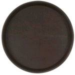Поднос круглый 35см прорезиненный коричневый [1400CT Brown] кт02
