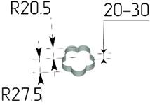 Форма кондитерская "Цветочек" d=50мм h=20мм нерж. Форма кондитерская "Цветочек" d=50мм h=20мм нерж.