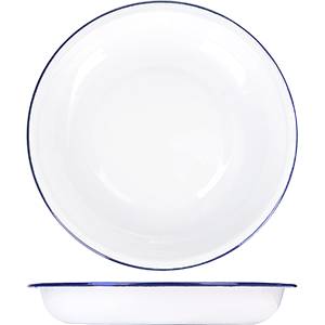 Тарелка глубокая D=215мм металл ProHotel белая эмаль 401/22 3012754