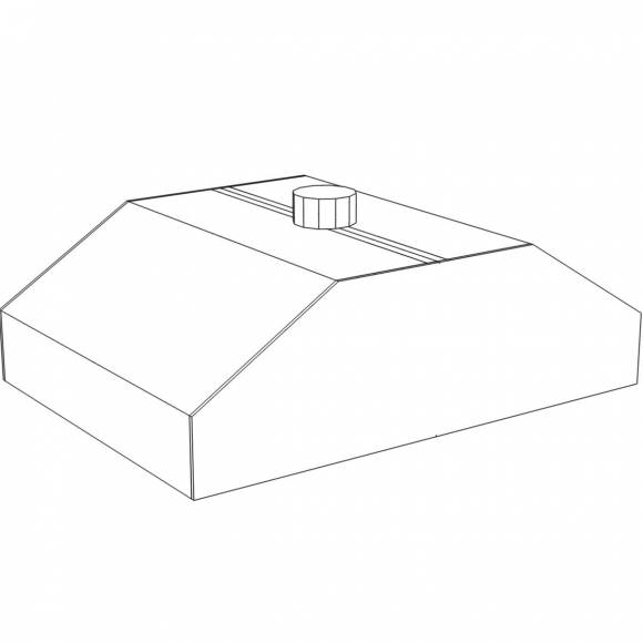 Зонт вытяжной островной купольный 1100*800 Зонт вытяжной островной купольный 1100*800
