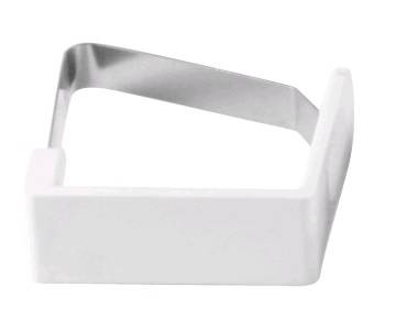 Зажим для скатерти белый пластина 1739 32060 /1/100/