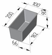 Форма для хлеба Спика 3 Л Тостерная (200х100х90мм) с ручками 3 секции Форма для хлеба Спика 3 Л Тостерная (200х100х90мм) с ручками 3 секции