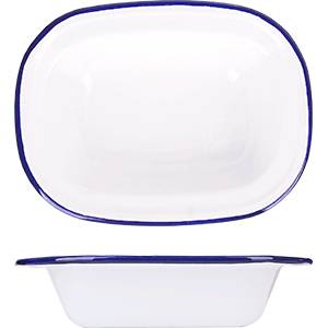 Блюдо 180х135 мм металл ProHotel белая эмаль  508R/18  03050585