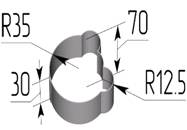 Форма кондитерская "Голова мишки" d=70мм h=20мм нерж. Форма кондитерская "Голова мишки" d=70мм h=20мм нерж.