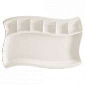 Тарелка мультисекционная фигурная 34см фарфор Gourmet White Bonna /6/ GRM 02 KVT Тарелка мультисекционная фигурная 34см фарфор Gourmet White Bonna /6/ GRM 02 KVT