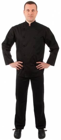 Брюки повара летние р-р 46 черные 00200  со216